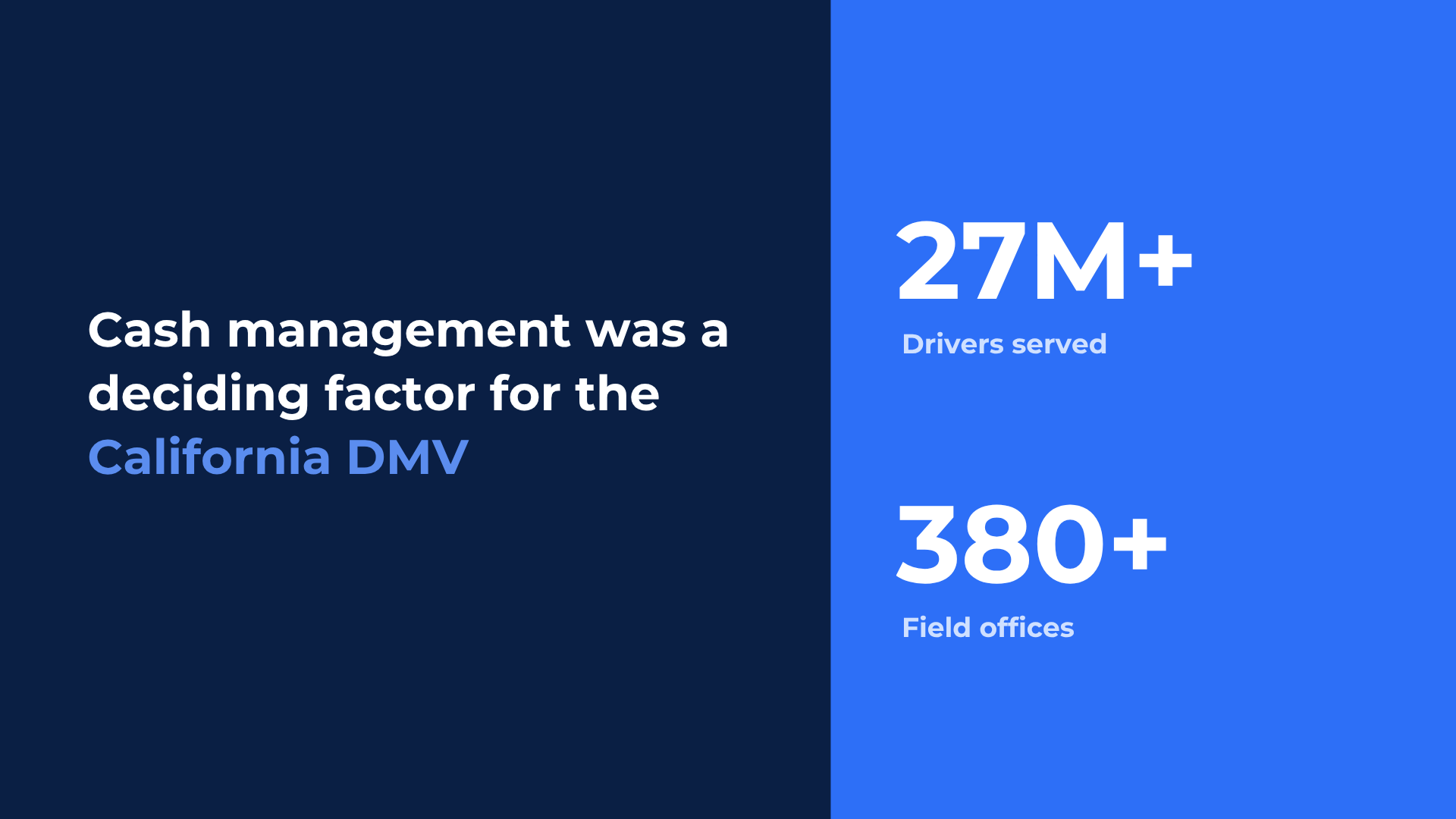 California DMV uses Salesforce cash management across more than 380 field offices