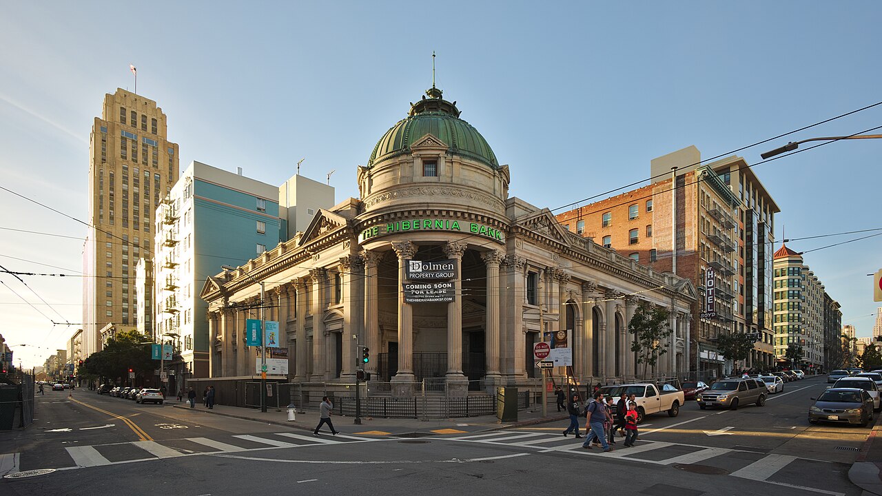 The Hibernia, a restored 1892 Beaux-Arts bank building in San Francisco